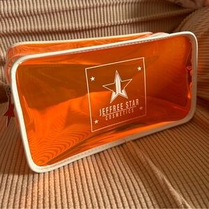 RARE Jeffree Star Cosmetics Thirsty Orange Translucent Orange Makeup Bag